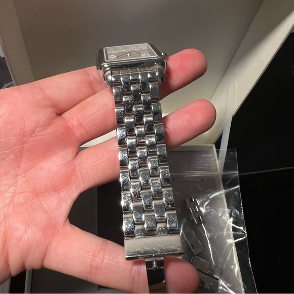 MICHELE Watch Deco II Diamond Bracelet Watch w/ Extra Links 18 mm strap size - Picture 5 of 9